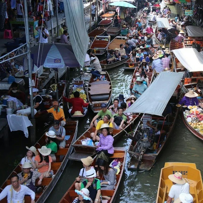 From Bangkok: Colors of Damnoen Saduak: Bike Tour, Lunch, Boat Ride + Transfers