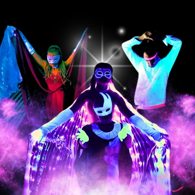 Images of Love Black Light Theater Show + Prague Astronomical Clock
