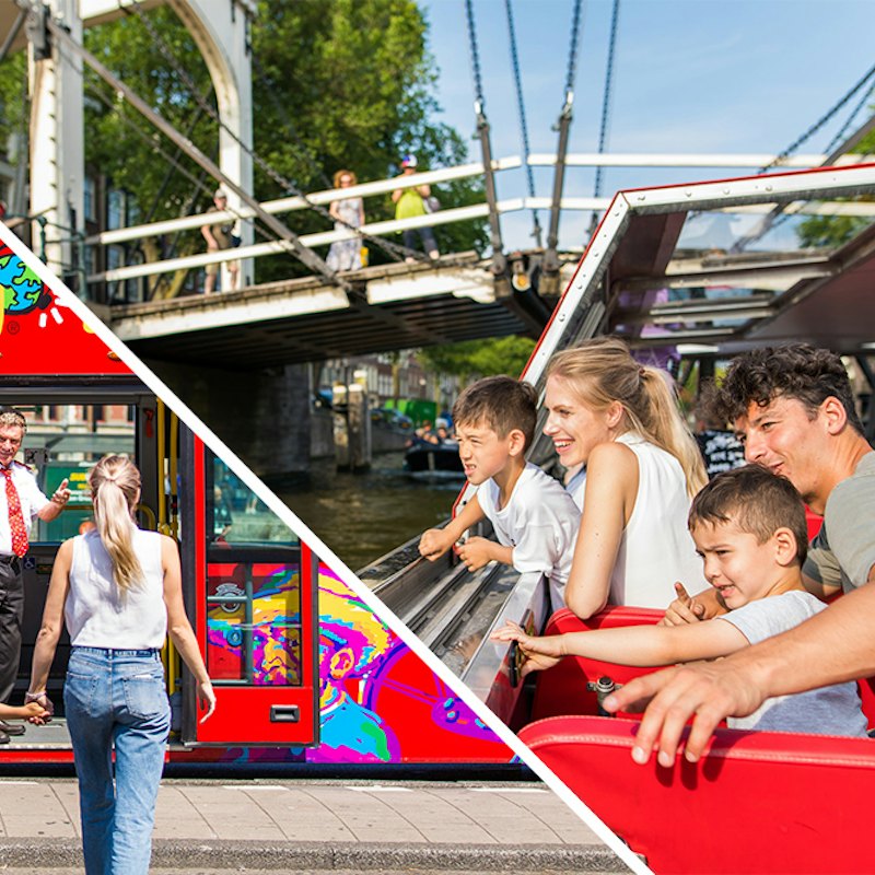City Sightseeing Amsterdam: Hop-on Hop-off Bus + Boat Tour
