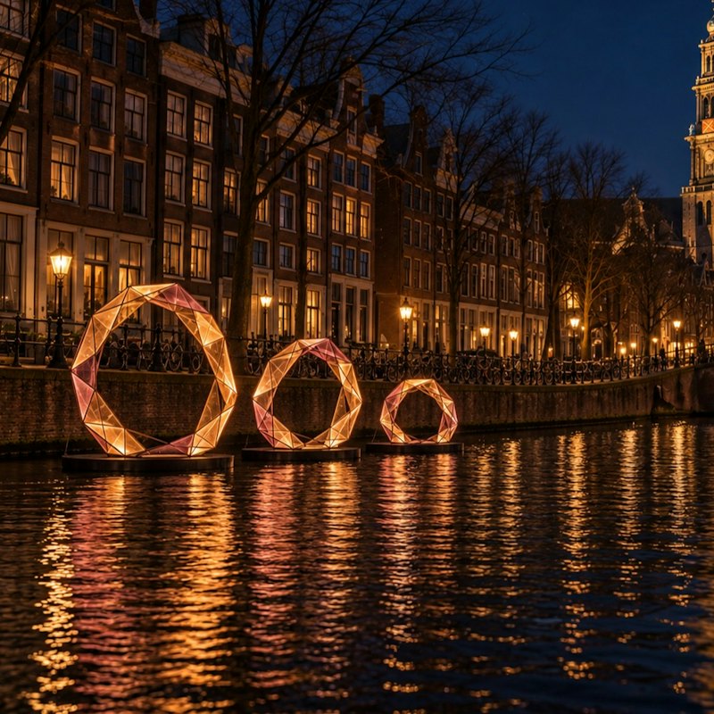Amsterdam Light Festival: Saloon Boat Cruise + Optional Unlimited Drinks