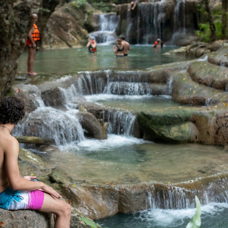 From Bangkok: Erawan National Park Tour - Erawan Waterfall & River Kwai Bridge