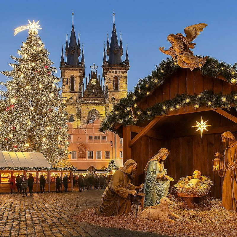 Prague: Guided Christmas City Walking Tour + 1 Drink + Audio Guide